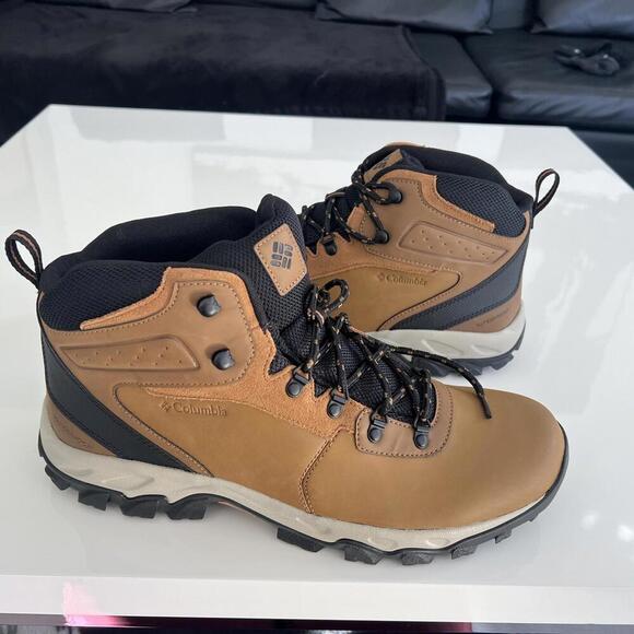 NIB COLUMBIA 1594731-291 MEN\'S NEWTON RIDGE PULS II WATERPROOF ELK/BLACK BOOT 14